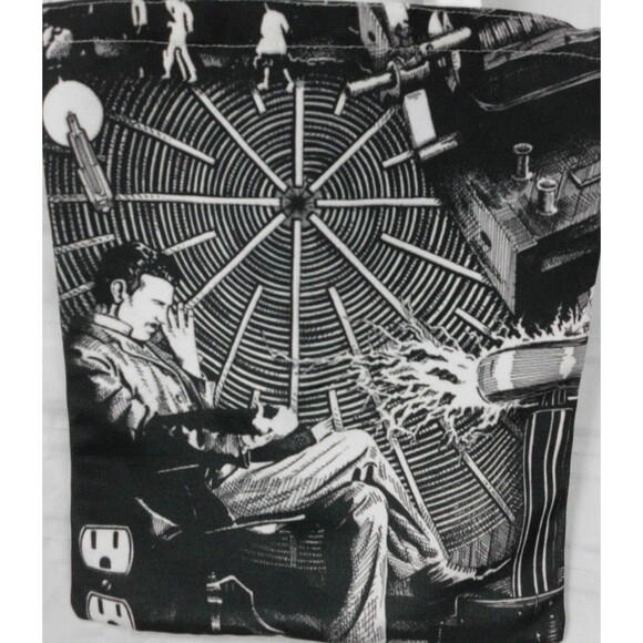 Nikola Tesla Cotton Canvas Tote Bag - Picture 2 of 3